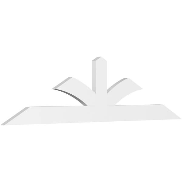 Ekena Millwork Richland Architectural Grade PVC Gable Bracket, 96"W x 24"H x 2"D x 6"F, 6/12 Pitch GBP096X24X0206RIC00 - main